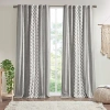 Ink+ivy Imani Cotton Printed Tufted Rod Pocket Light-filtering Single Curtain Panel In Gray