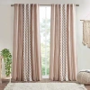 Ink+ivy Imani Cotton Printed Tufted Rod Pocket Light-filtering Single Curtain Panel In Pink