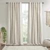 Ink+ivy Imani Cotton Printed Tufted Rod Pocket Light-filtering Single Curtain Panel In White