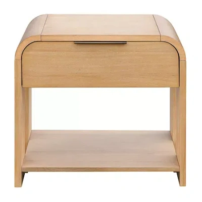 Ink+ivy Jameson Modern One Drawer Waterfall Nightstand 1-drawer Nightstand In Brown