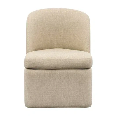 Ink+ivy Lyra Dining Chair With Castors Upholstered Dining Chair In Neutral