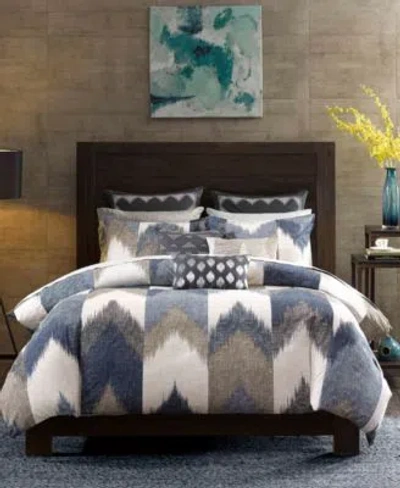 Ink+ivy Inkivy Alpine Chevron Print Duvet Cover Sets In Navy
