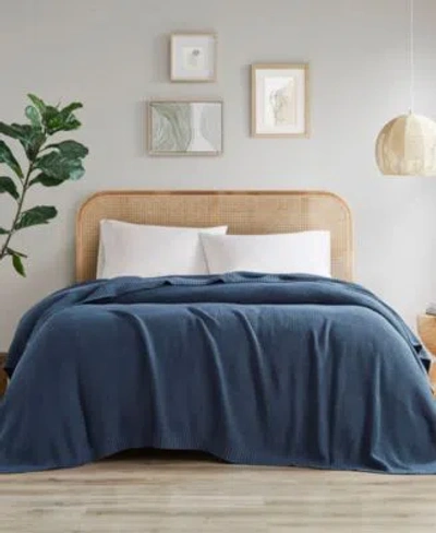 Ink+ivy Inkivy Bree Classic Knit Blankets In Light Blue
