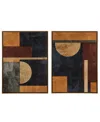 Ink+ivy Jeweled Geo Hand-embellished Abstract 2-pc Framed Canvas Wall Art Set In Open Misce