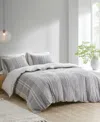 Ink+ivy Kara Jacquard 3-pc. Duvet Cover Set, Full/queen In Gray