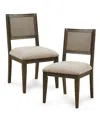 Ink+ivy Kelly 19" 2-pc. Fabric Upholstered Armless Dining Chair In Brown
