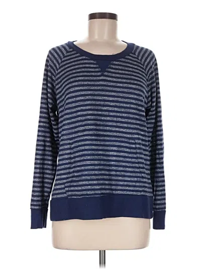 Pre-owned Ink+ivy Long Sleeve Top Blue Crew Neck Tops