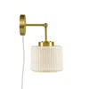 Ink+ivy Luminex White Ceramic Wall Sconce With Adjustable Swing Arm In Gold/white Color In White