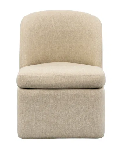 Ink+ivy Lyra 23.5" Upholstered Dining Chair With Casters In Brown