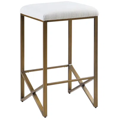 Ink+ivy Ink + Ivy Marino 26" Ivory Fabric Counter Stool