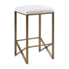 Ink+ivy Marino Counter Height Upholstered Bar Stool In White