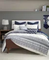 Ink+ivy Mila Chenille 3-pc. Duvet Cover Set, Full/queen In Navy