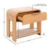Ink+ivy Modern One Drawer Waterfall Nightstand In Neutral