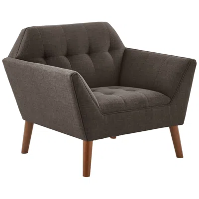 Ink+ivy Ink + Ivy Newport Charcoal Tufted Fabric Lounge Chair