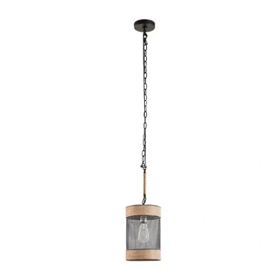 Ink+ivy Orion Cylinder Rope And Pendant Light In Sand