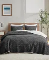 Ink+ivy Pomona Boho Chevron 3-pc. Quilt Set, Full/queen In Black