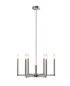 Ink+ivy Renzetti 6-light Contemporary Candelabra Styled Chandelier In Silver