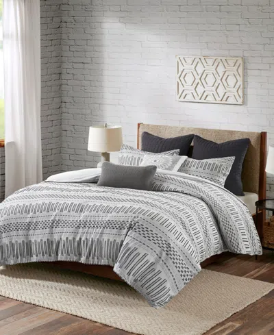 Ink+ivy Rhea Jacquard 3-pc. Comforter Set, King/california King In Charcoal