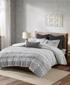 Ink+ivy Rhea Jacquard 3-pc. Duvet Cover Set, Full/queen In Charcoal