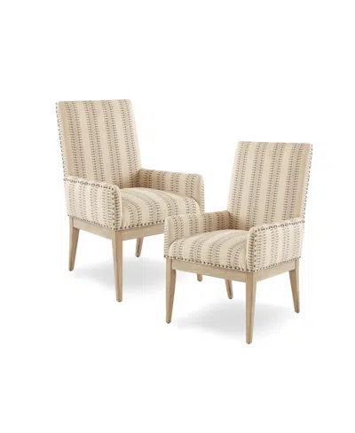 Ink+ivy Rika Dining Arm Chair, Set Of 2 In Brown