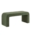 Ink+ivy Steve 42"w Boucle Waterfall Bench In Gray