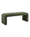 Ink+ivy Steve 52"w Boucle Waterfall Bench In Green