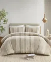 Ink+ivy Striped Shay 3-pc. Duvet Cover Set, King/california King In Taupe