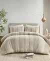 Ink+ivy Striped Shay 3-pc. Duvet Cover Set, King/california King In Taupe