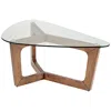 Ink+ivy Ink + Ivy Walker 42" Wide Warm Pecan Triangular Modern Coffee Table