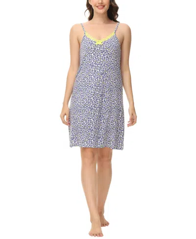 Ink+ivy Women's Printed V-neck Nightgown In Happy Leopard