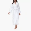 Ink+ivy Womens Long Sleeve Long Length Robe In White