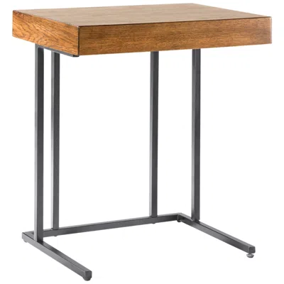 Ink+ivy Ink + Ivy Wynn 16" Wide Pecan Wood One-drawer Pull Up Accent Table
