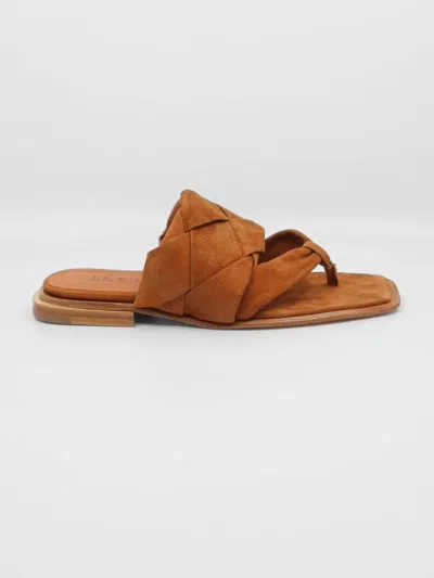 Ink Shoes Women's Queen Flat Sandals In Cuoio Naturale In Multi