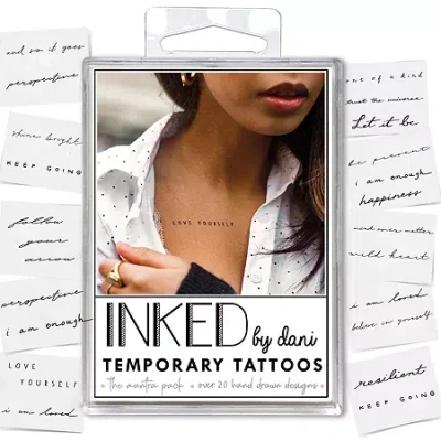 Inked By Dani Mantra Pack Temporary Tattoos