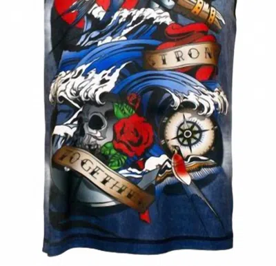 Inknburn Men's Anchor Singlet In Multi In Blue