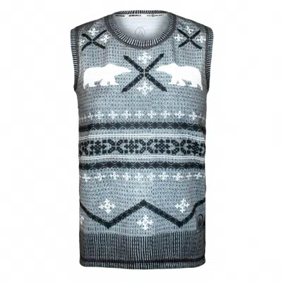 Inknburn Men's Polar Bear Sleeveless Sweater Vest Tech Shirt In Grey In Gray