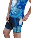 Inknburn Men's Shark Running Shorts In Blue In Blue