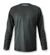 Inknburn Men's Woven Carbon Fiber Long Sleeve Tech Shirt In Charcoal In Green