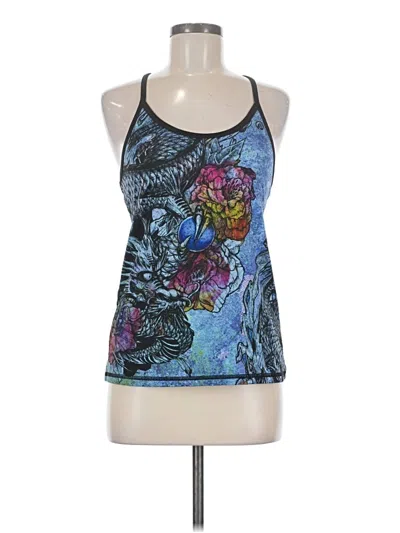Pre-owned Inknburn Tank Top Blue Halter Neckline Tops