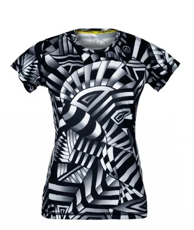 Inknburn Women's Dimensional Tech Shirt In White / Black In Blue