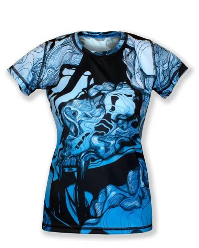 Inknburn Women's Our Lady Of The Mask Tech Shirt In Blue In Multi