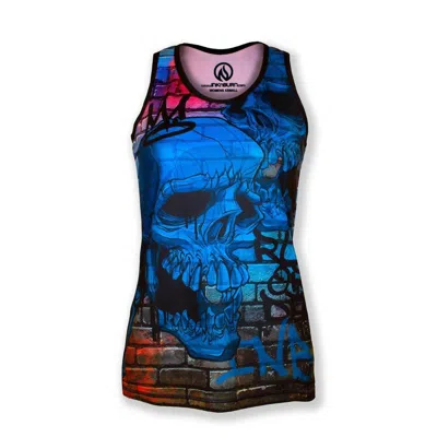 Inknburn Women's Run Or Die Graffiti Singlet In Blue
