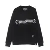 Inkover Brotherhood H1 Black Men's Lightweight Crewneck Sweatshirt In Black