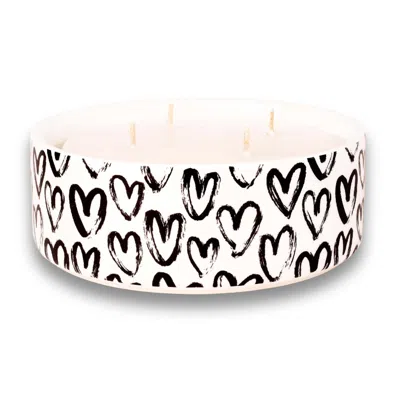 Inkrypt London Black / White Sending Love Candle - Rose Fragrance Sweet Floral