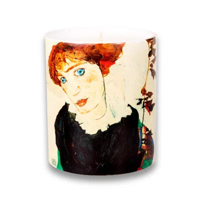 Inkrypt London Red / Black Wally's Portrait By Egon Schiele Soy Candle - Olive Fragrance Citrus Sweet