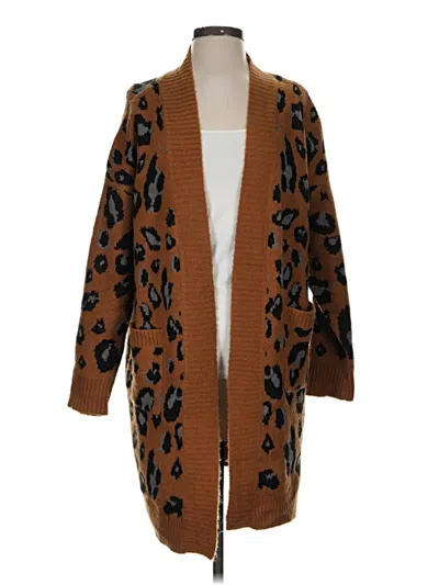 Pre-owned In-loom Cardigan Sweater In Brown