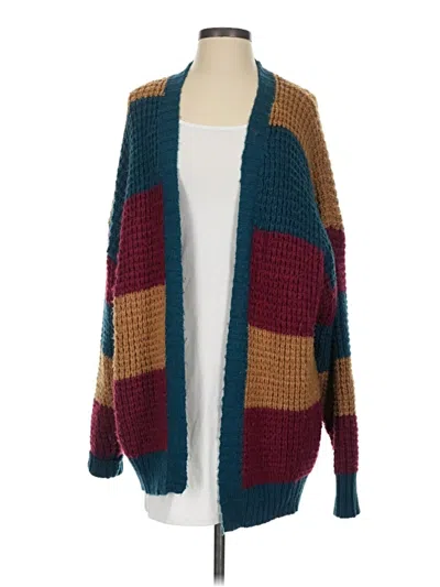 Pre-owned In-loom Cardigan Sweater In Teal