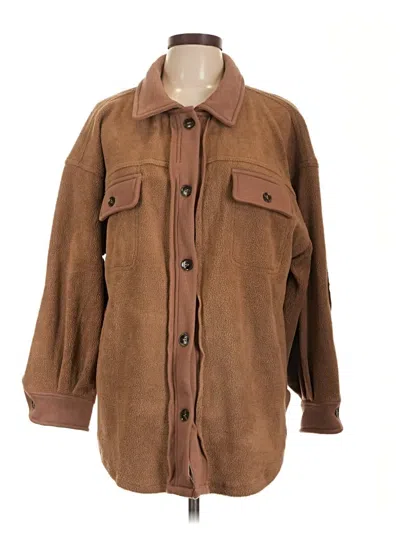 Pre-owned In-loom Coat In Brown