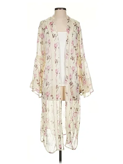 Pre-owned In-loom Kimono In White
