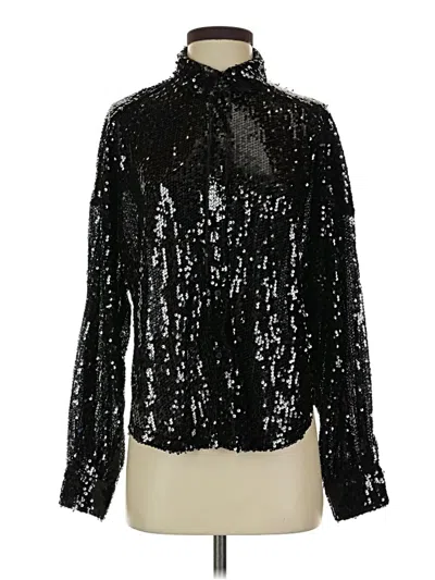 Pre-owned In-loom Long Sleeve Blouse In Black